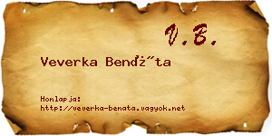 Veverka Benáta névjegykártya